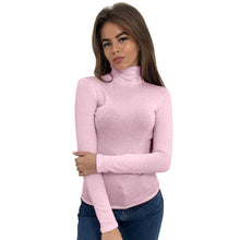 2017 New Arrival Turuleneck Bottom T-Shirts Black Pink Long Sleeve Four Seasons Basic Tee Tops Women Ladies Tshirt Femme #1209