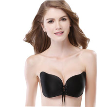2017 New Arrival Women Sexy Strapless Instant Breast Lift Invisible Silicone Push Up Bra Unpadded Nylon Nipple Cover #63