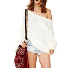 2017 New Autumn Winter Female Sweater Plus Size Knitted Full Puff Sleeve Slash-neck Pullovers Hot Sale 72067