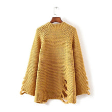 2017 New Autumn Winter Female Sweater Plus Size Knitted Full Sleeve O-neck Pullovers Hot Sale Hole Outwear 72082
