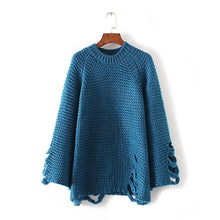 2017 New Autumn Winter Female Sweater Plus Size Knitted Full Sleeve O-neck Pullovers Hot Sale Hole Outwear 72082