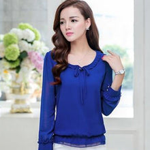 2017 New Blusas Femininas Casual Women Ruffles Blouses Long Sleeve Women Tops Spring OL Shirts with Bow 72377
