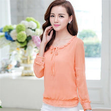 2017 New Blusas Femininas Casual Women Ruffles Blouses Long Sleeve Women Tops Spring OL Shirts with Bow 72377