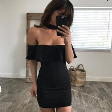 2017 New Desgin Lotus Leaf Slash Neck Dresses Women Sexy Summer Off Shoulder Mini Party Dresses ropa mujer vestidos #23