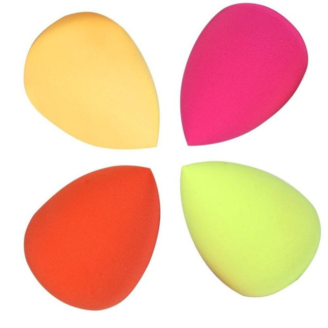 2017 New Designed 4pc Pro Makeup Foundation Beauty Flawless Droplets Sponge Puff esponjas para maquiagem Anne