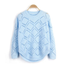 2017 New Fashion Female Bling Pullovers Knitted Long Sleeve O-neck Winter Autumn Plus Size Sweaters Hot Sale 72055