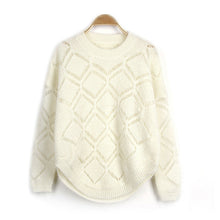 2017 New Fashion Female Bling Pullovers Knitted Long Sleeve O-neck Winter Autumn Plus Size Sweaters Hot Sale 72055