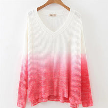 2017 New Fashion Female Knitted Pullovers Long Sleeve V-neck Winter Autumn Sweaters Hot Sale 72081