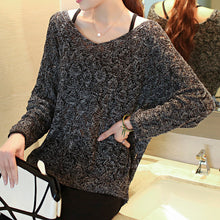2017 New Fashion Female Pullovers Knitted Long Batwing Sleeve O-neck Winter Autumn Hollow Out Thin Sweaters Hot Sale 72145