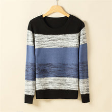 2017 New Fashion Female Pullovers Knitted Long Sleeve O-neck Winter Autumn Patchwork Sweaters Hot Sale 71808