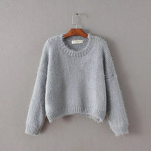 2017 New Fashion Female Short Pullovers Knitted Long Sleeve O-neck Winter Sweaters Hot Sale 71973