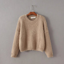 2017 New Fashion Female Short Pullovers Knitted Long Sleeve O-neck Winter Sweaters Hot Sale 71973