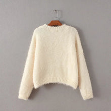 2017 New Fashion Female Short Pullovers Knitted Long Sleeve O-neck Winter Sweaters Hot Sale 71973