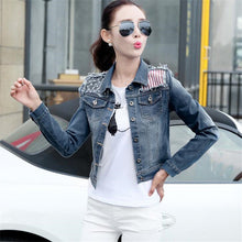 2017 New Fashion Outwear Full Sleeve Turn-down Collar Coat Single Breasted Denim Jacket With Button Hole Streetwear 72027