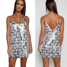 2017 New Fashion Party Dresses Womens Backless Sequin Ladies Party Short Mini Dress vestidos mujer #23