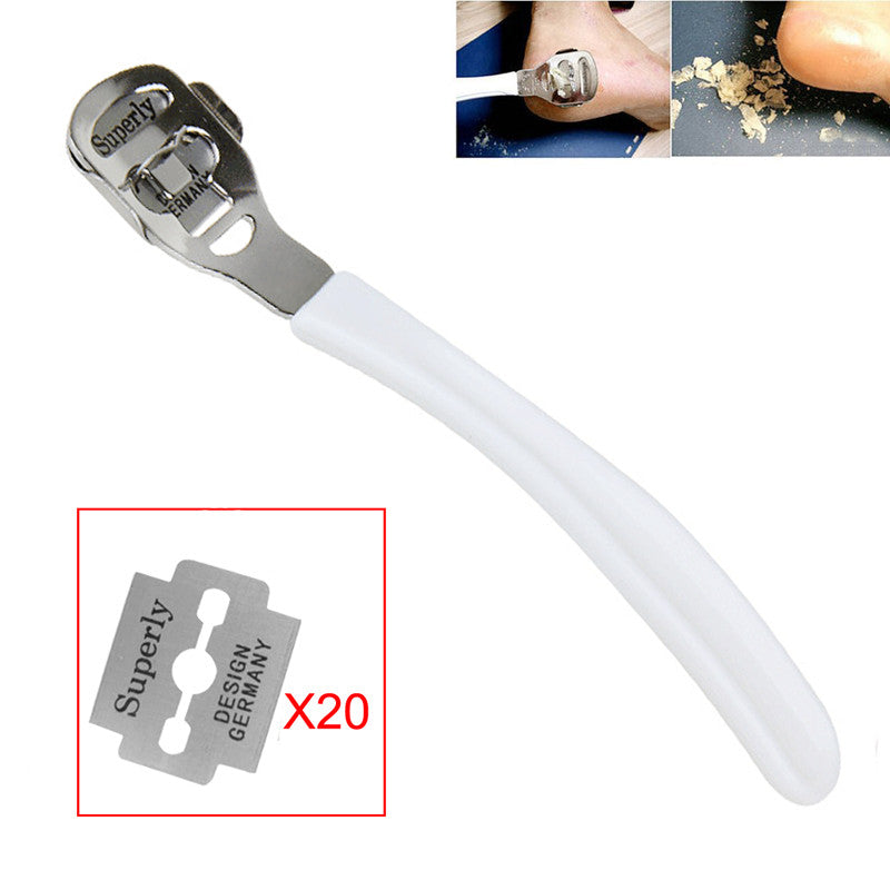 2017 New Foot Care Pedicure Machine Callous Hard Skin Cutter Cuticle Remover Shaver 20 Corn Blades Tool 88