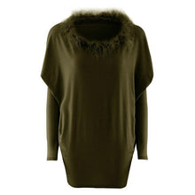2017 New Long Style Womens T-shirts Long Sleeve Fur Collar Batwing Sleeve Loose Winter Basic Ladies Tops Tee Shirt Femme #1207