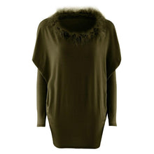 2017 New Long Style Womens T-shirts Long Sleeve Fur Collar Batwing Sleeve Loose Winter Basic Ladies Tops Tee Shirt Femme #1207