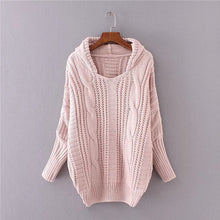 2017 New O-Neck Autumn Women Hooded Thicken Sweater Long Sleeve Pullovers Knitting Fashion Outwear 72032