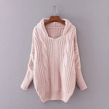 2017 New O-Neck Autumn Women Hooded Thicken Sweater Long Sleeve Pullovers Knitting Fashion Outwear 72032