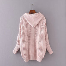 2017 New O-Neck Autumn Women Hooded Thicken Sweater Long Sleeve Pullovers Knitting Fashion Outwear 72032