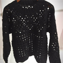 2017 New O-Neck Autumn Women Patchwork Sweater Long Sleeve Pullovers Knitting Fashion Hollow out Outwear 72138