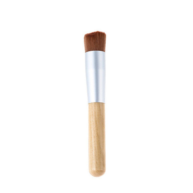 2017 New Powder Oblique Brush Wooden Handle Multi-Function Mask Brushes Foundation Makeup Tools 88