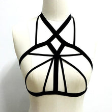 2017 New Sexy Elastic Lingerie sexy bra Bra Elastic sexy Bandage Belt Hollow Out Goth Strapy Bra #23