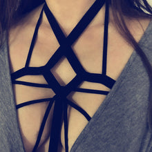 2017 New Sexy Elastic Lingerie sexy bra Bra Elastic sexy Bandage Belt Hollow Out Goth Strapy Bra #23