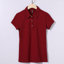 2017 New Summer Women T Shirt Casual Turn-down Collar Short Sleeve Solid tshirt Female Tops Tees With Button 72368