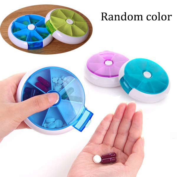 2017 New Weekly Rotating Sort Pillbox Travel Pill Container Pills Organizer Medicine Box Drugs Case
