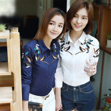 2017 New Women Blouse Floral Print Turn-down Collar Full Sleeve Tee Shirt Casual Button Blouses Fashion Plus Size Blusas 72198
