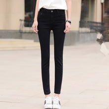 2017 New Women Denim Pants Loose High Female Pencil Pants Plus Large Size Jeans Ankle Length Trousers With Button Fly 72160