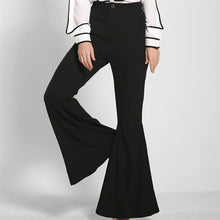2017 New Women Fashion OL Pants Female Regular Flarel Pants Plus Size Full Length High Trousers With Button 72333