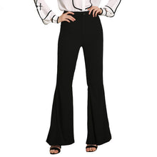 2017 New Women Fashion OL Pants Female Regular Flarel Pants Plus Size Full Length High Trousers With Button 72333