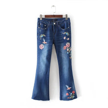 2017 New Women Full Length Trousers Denim Flare Pants Female loose Pants Plus Large Size Jeans With Button Fly 72173