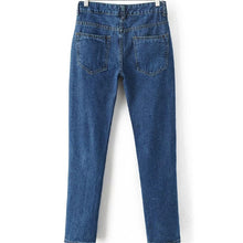 2017 New Women Full Length Trousers Denim Pants Female loose Pants Plus Large Size Irregular Jeans With Button Fly 72172