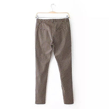 2017 New Women Geometric Print Pants Female Skinny Pencil Pants Plus Size Ankle-Length Mid Trousers 72091