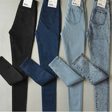 2017 New Women Plus Size Fashion Ankle Leggings Mid Denim Thin High Legging High Quality 71896