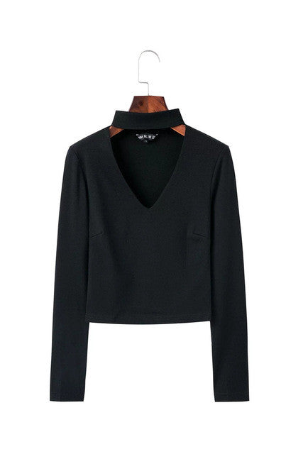 2017 New Women Solid Blouse V-neck Full Sleeve Tee Shirt Blouses Fashion Plus Size Blusas 72226