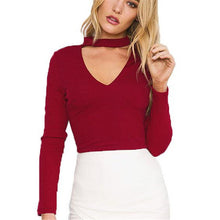 2017 New Women Solid Blouse V-neck Full Sleeve Tee Shirt Blouses Fashion Plus Size Blusas 72226