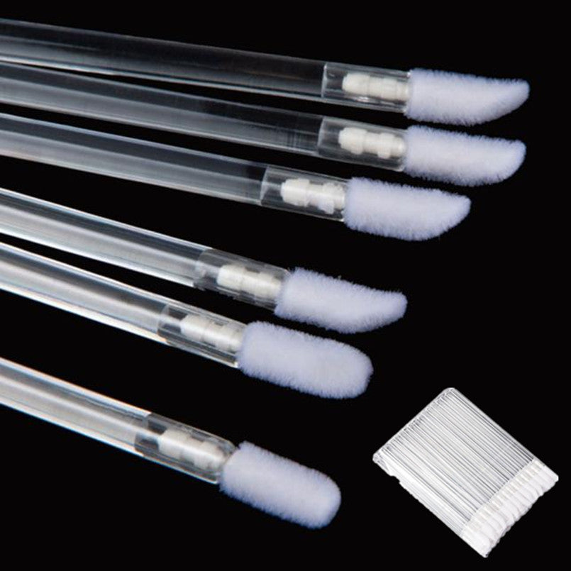 2017 New arrival 100pcs Transparent Disposable Make up Lip Brush Lipstick Gloss Wands Applicator Makeup brushes Pincel maquiagem
