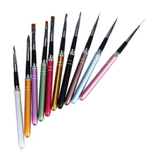2017 New arrival 10PCS Nail art Pen Brush Cuticle UV Gel Salon Makeup brushes Nail art decorations Makeup tools Maquiagem