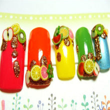 2017 New arrival 120PCS Nail Arts Wheel Mixed Fimo Clay Fruit Slice Canes Stick Beauty For 3D Nail art decorations Maquiagem