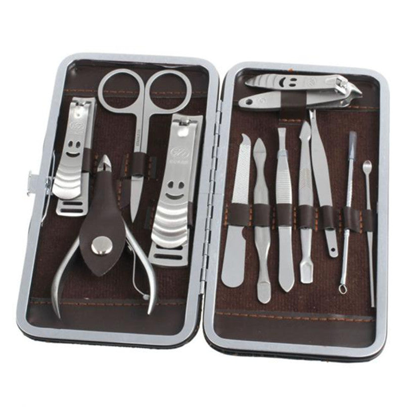 2017 New arrival 12PCS Nail Care Manicure Pedicure Cuticle Clippers Makeup tools Kit Nail art decorations Cosmetics Maquiagem