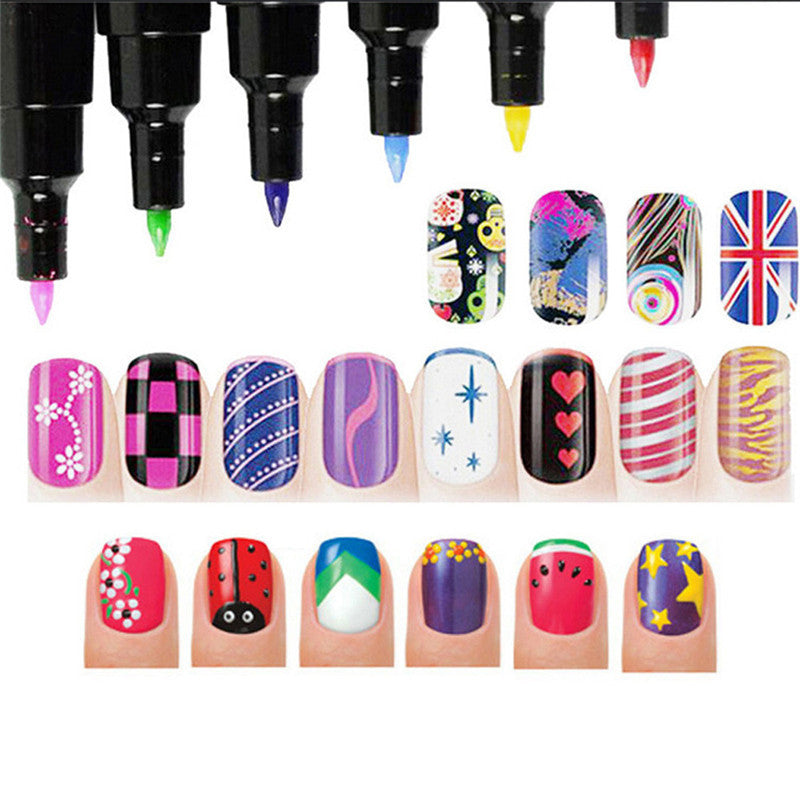 2017 New arrival 16 Colors 1PCS Nail Art Pen 3D Design Nail DIY Decals Beauty Tools Paint Pens Nail art decorations Maquiagem