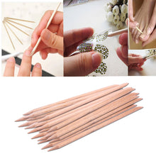 2017 New arrival 20pcs 3D Nail art decorations Wood Stick Cuticle Pusher Remover Pedicure Manicure Pen Nail brush Nails tools