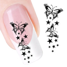 2017 New arrival 3D Butterfly Nail sticker Water Transfer Slide Decal Sticker Nail art decorations Tips korean Maquiagem