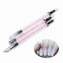 2017 New arrival 3PCS Pencil Strass Head Nail art brush Nails Silicone Makeup brushes With Acrylic Strap Nail art decorations
