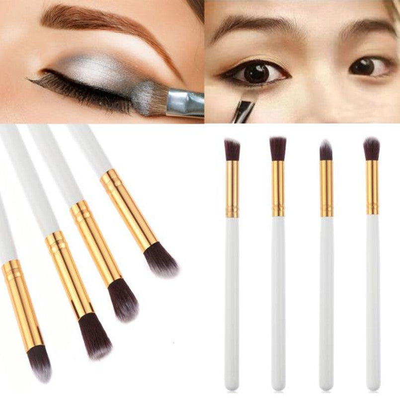 2017 New arrival 4PCS Makeup brushes Cosmetic Eyeshadow Powder Foundation Blending Blusher brush Pincel maquiagem Gold